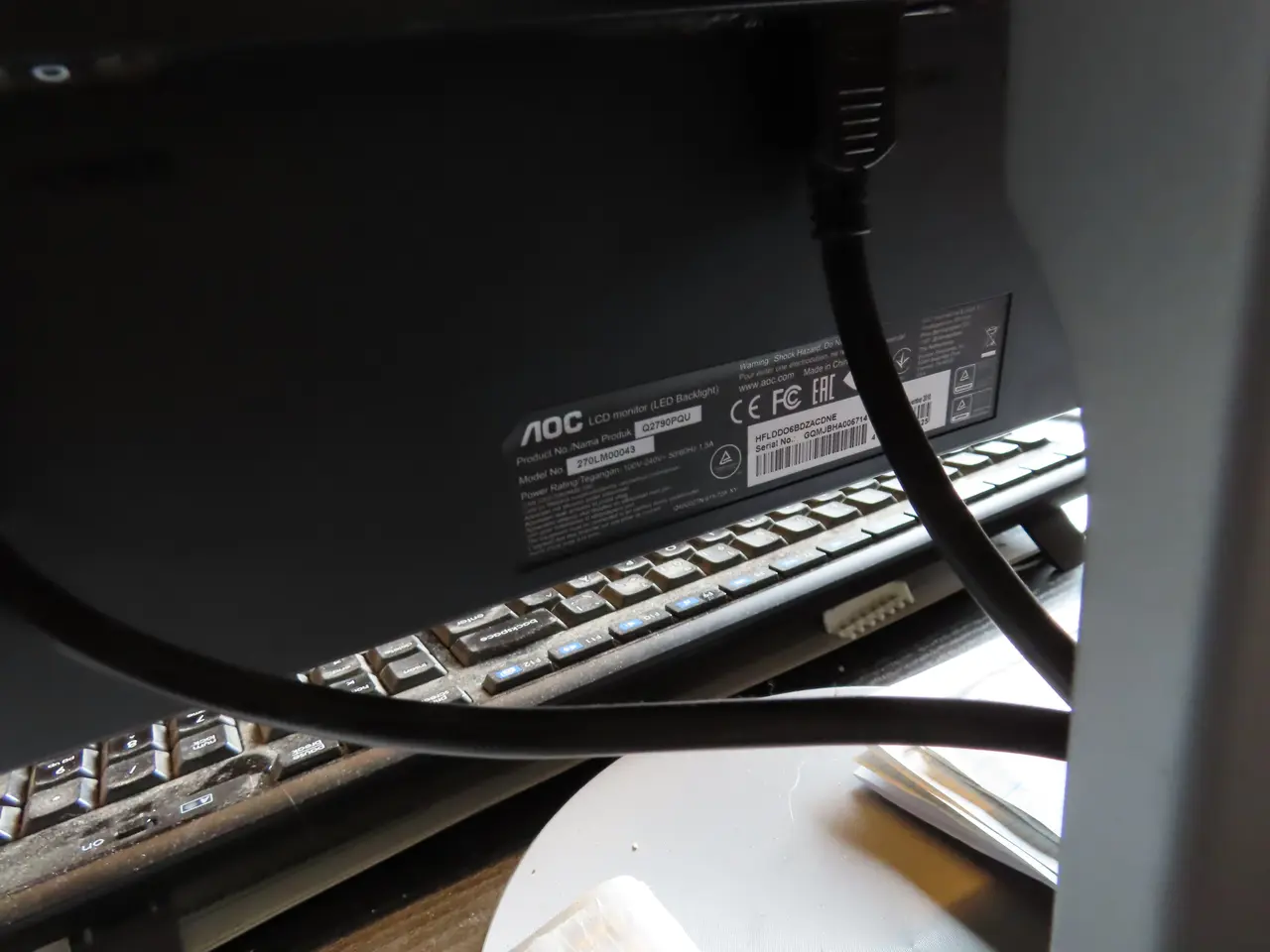 Billede 4 - Computerskærm AOC A2790PQU, tastatur og mus samt stationærcomputer