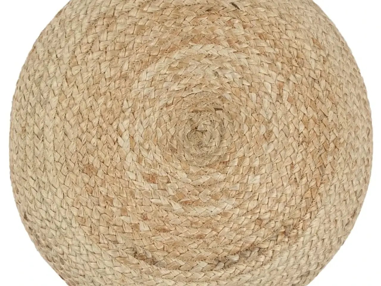 Billede 3 - Håndlavet puf i jute - 45 × 30 cm rund fodskammel