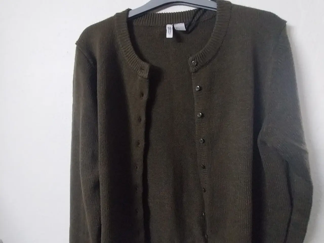 Billede 4 - Grøn strik cardigan str L 