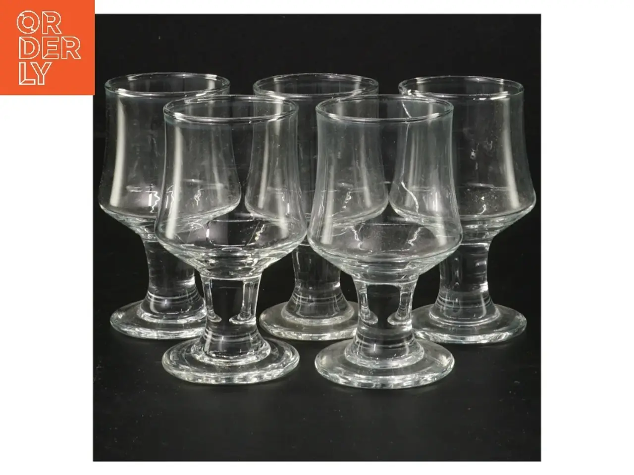 Billede 1 - Skibsglas fra holmegaard Glas på fod, 5 styk (str. 5 styk, 9 cm)