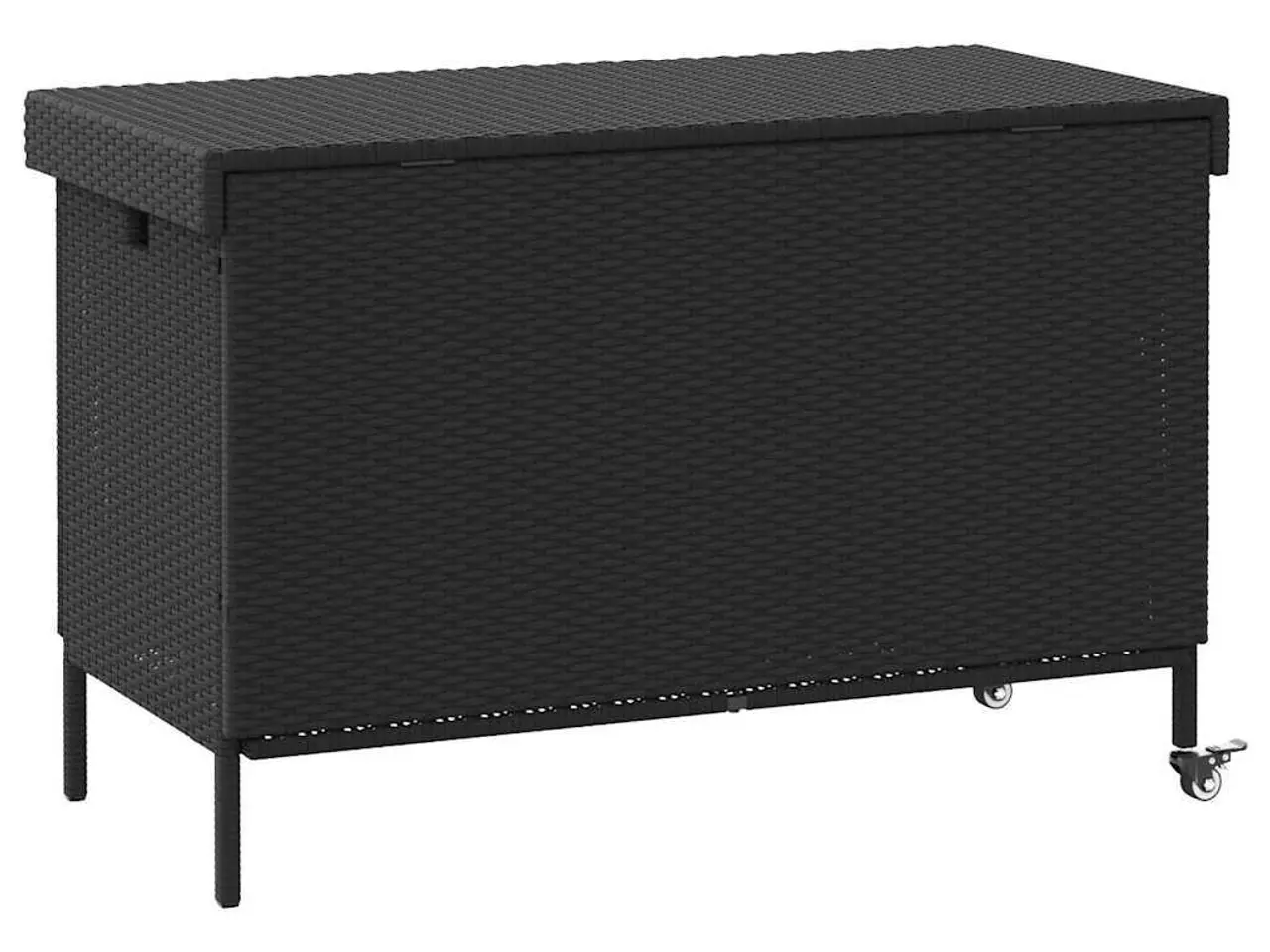 Billede 6 - Opbevaringsboks med hjul 110x55x73 cm polyrattan sort