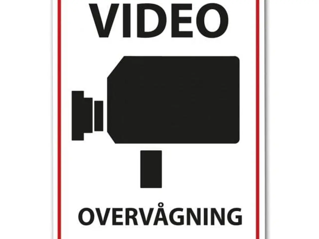 Billede 2 - Videoovervågning klistermærke - selvklæbende skilt
