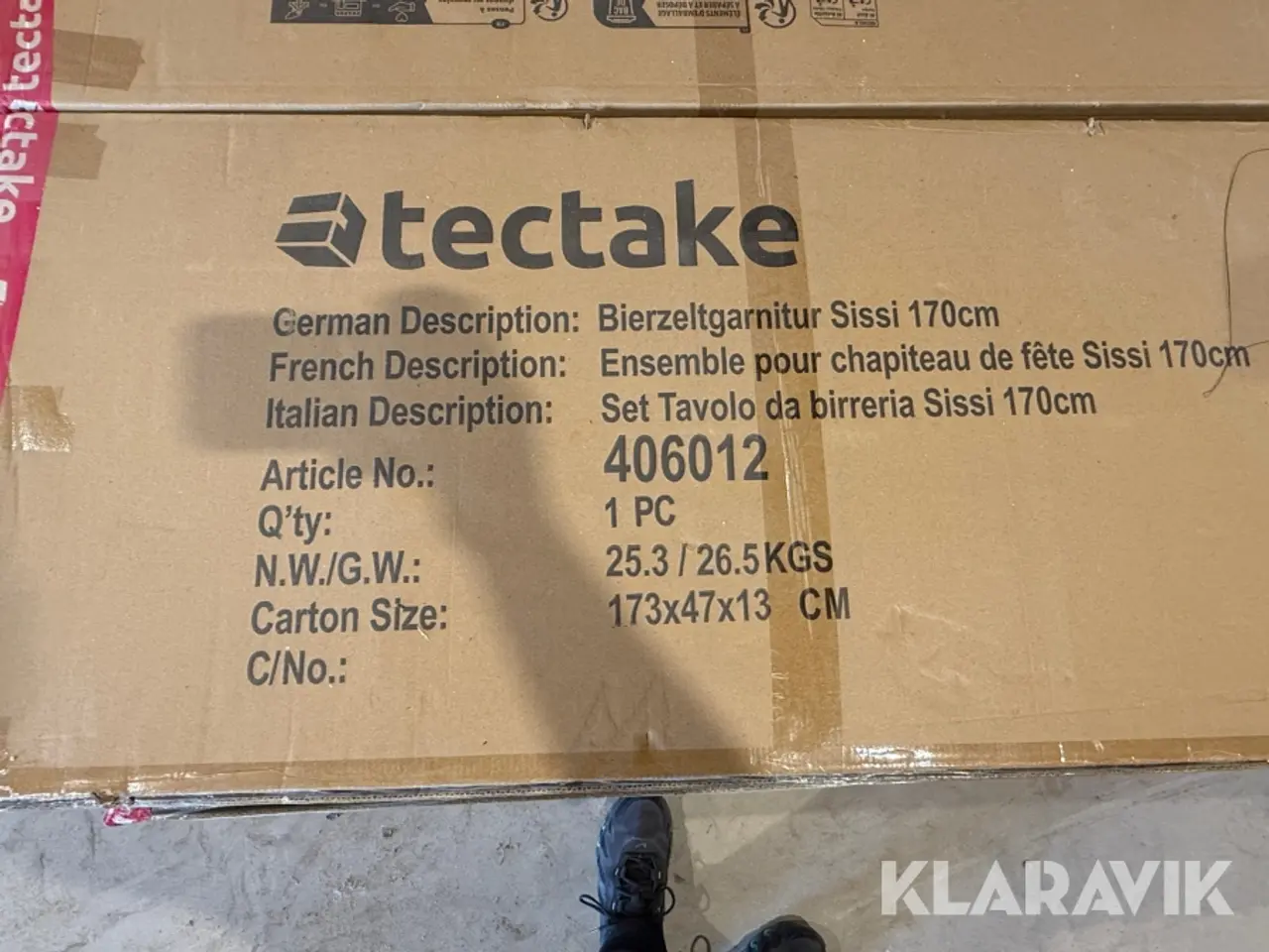 Billede 10 - Bord bænkesæt Tectake Sissi 170 centimeter sammenklappelige 10 styk