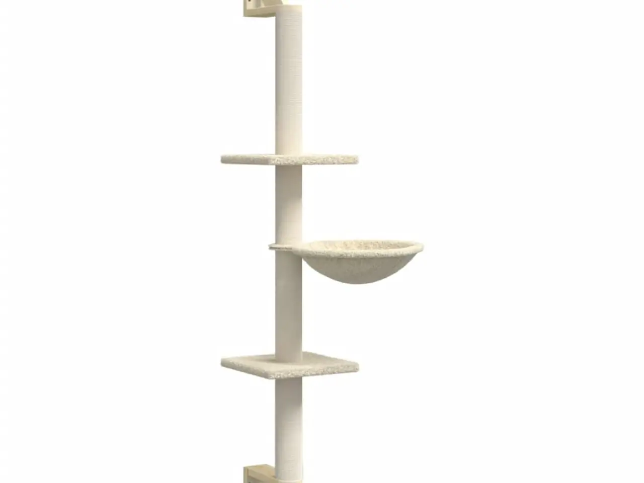 Billede 2 - Væghængt kradsetræ 142,5 cm - cremefarvet