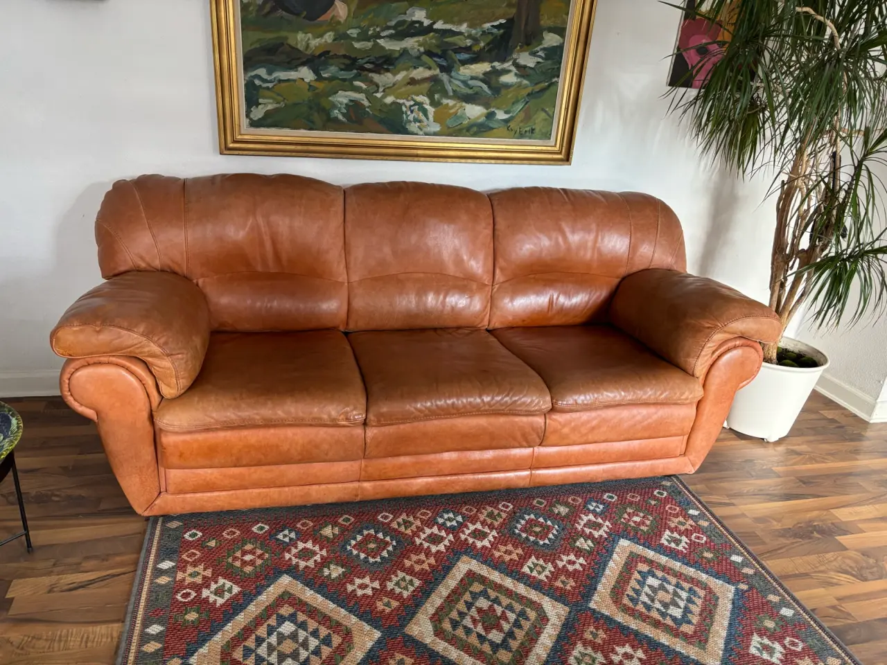 Billede 2 - Gedigen lædersofa