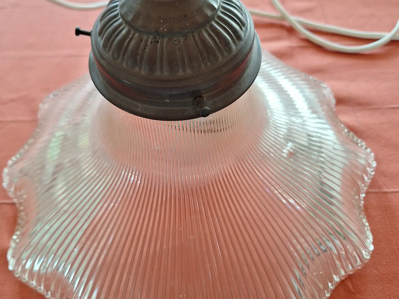 Billede 3 - Gammel glas lampe - bud modtages