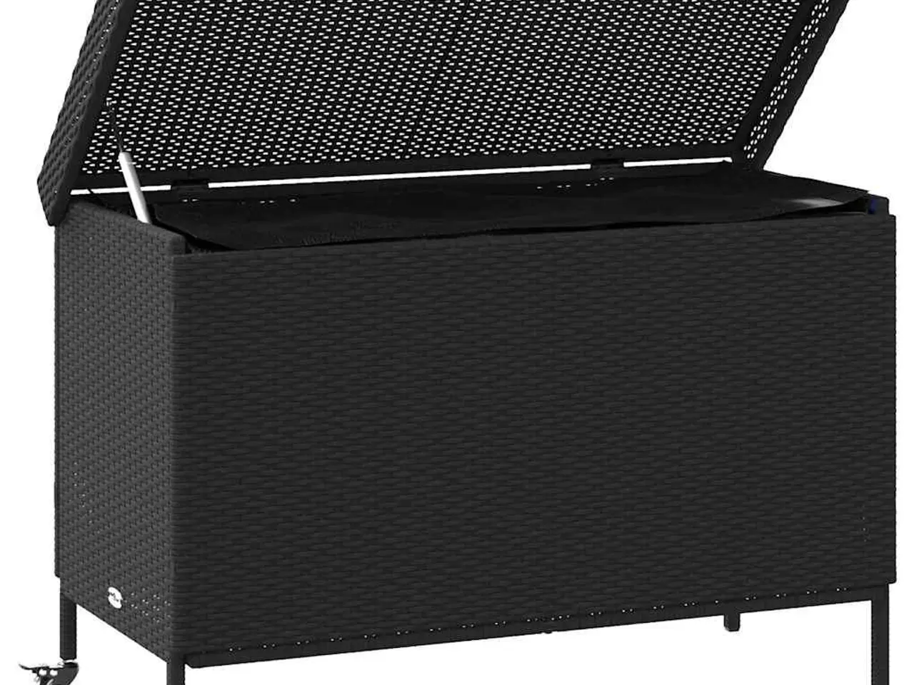 Billede 3 - Opbevaringsboks med hjul 110x55x73 cm polyrattan sort