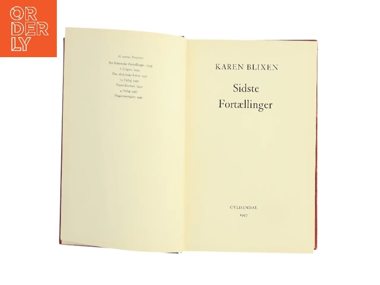 Billede 1 - Sidste fortællinger af Karen Blixen (Bog)