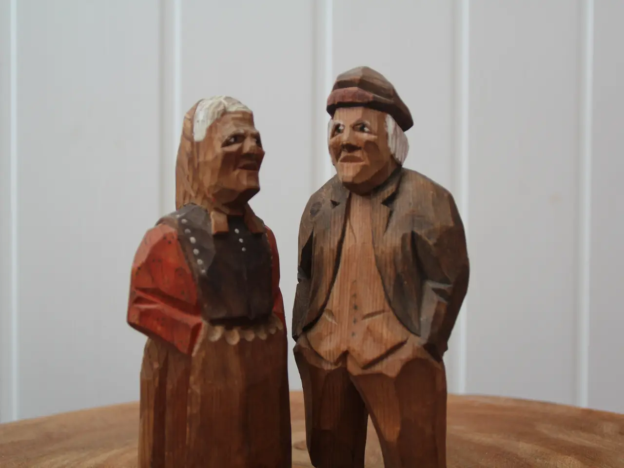Billede 4 - Træfigurer, gammelt ægtepar