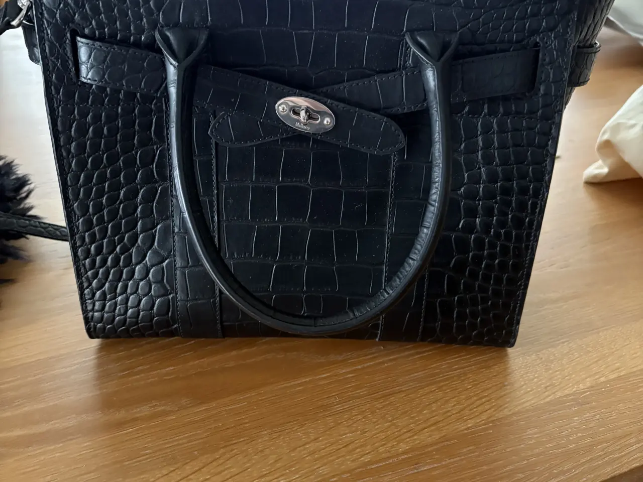 Billede 3 - Mulberry small zipped Bayswater, Croc.