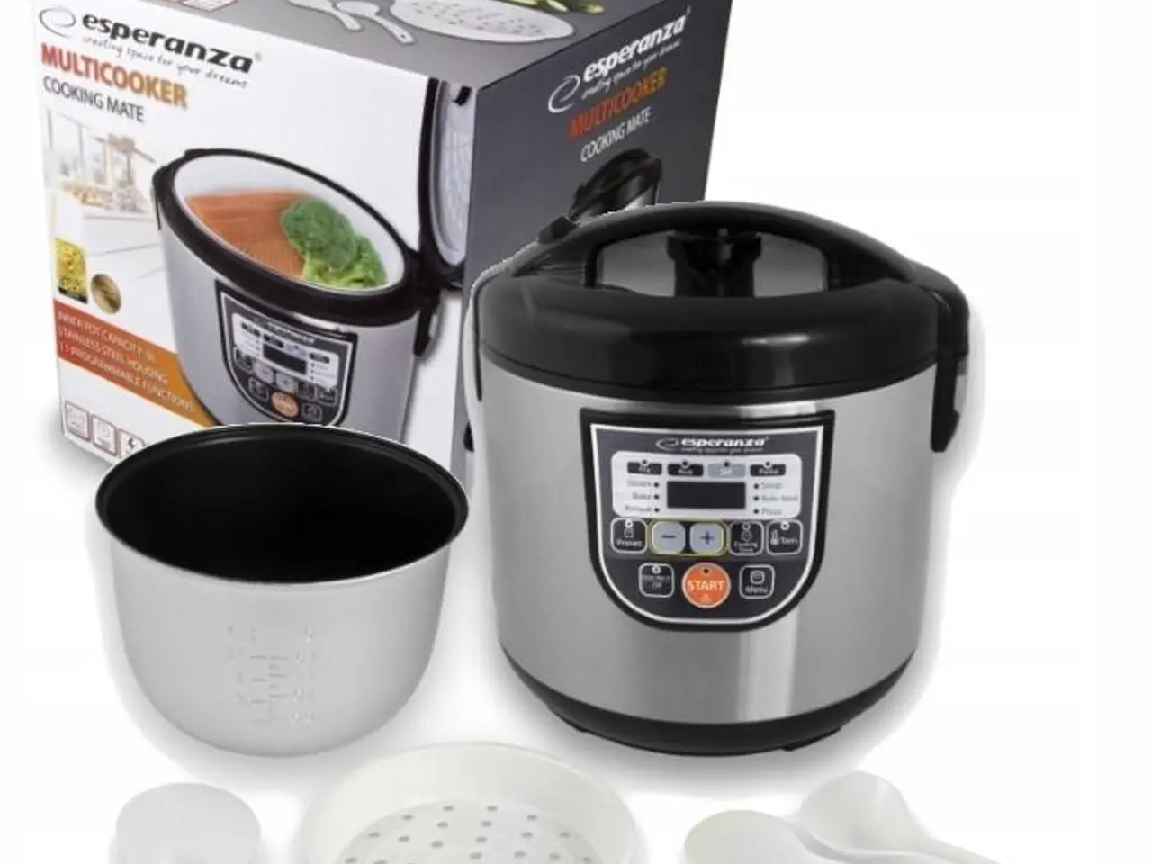Billede 10 - Multicooker 5 l - Esperanza EKG011, 860 W, sort/rustfrit stål