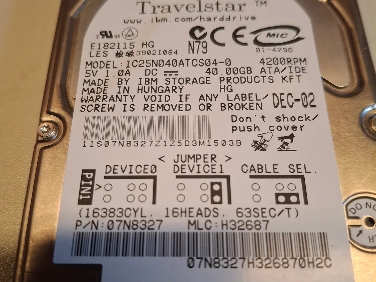 Billede 6 - 4 Stk. Harddisk  40 GB IDE  +  Harddisk 30 GB  mus
