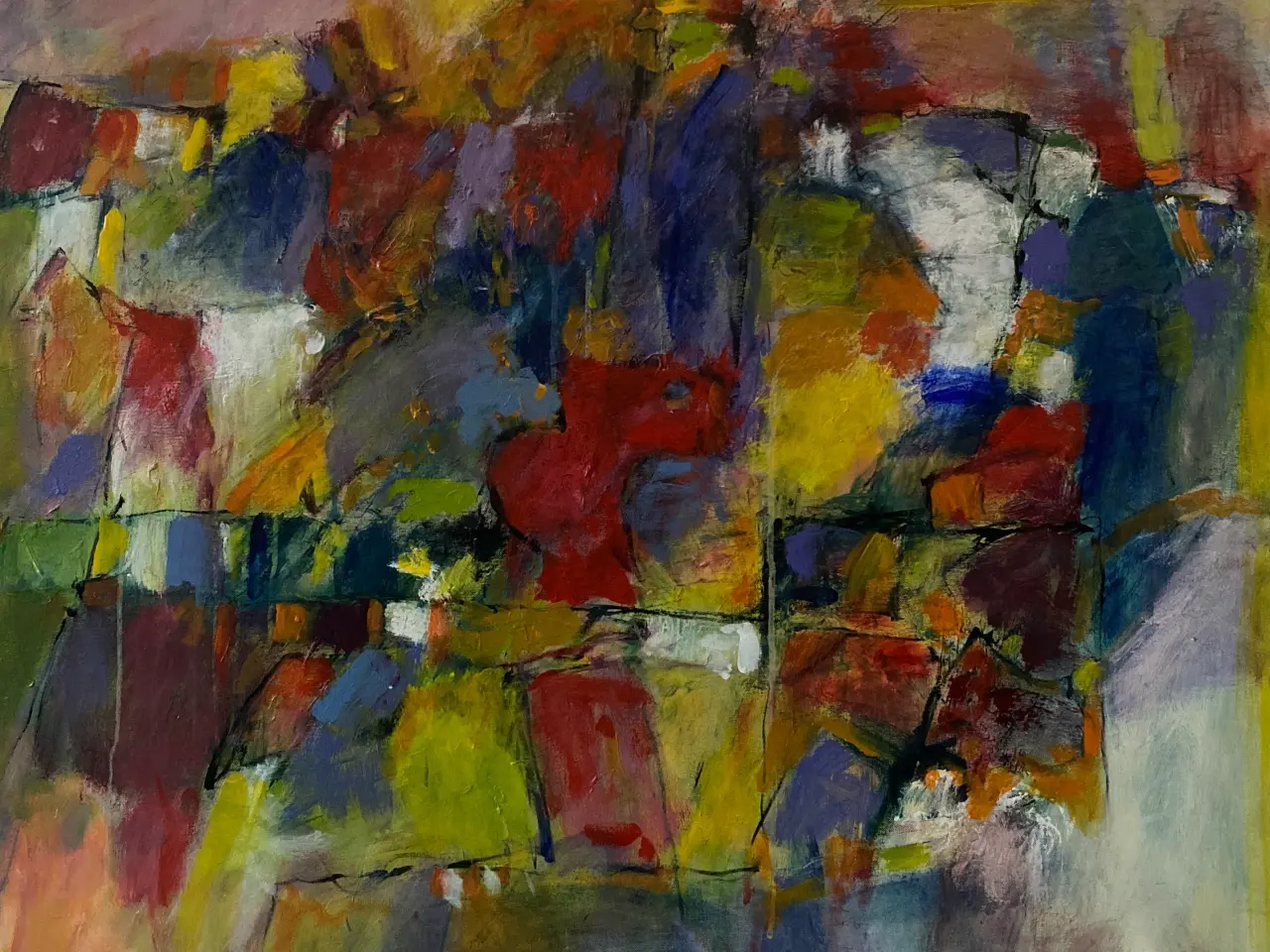 Billede 1 - Maleri af Ebbe Nielsen (100 cm. X 100 cm.)