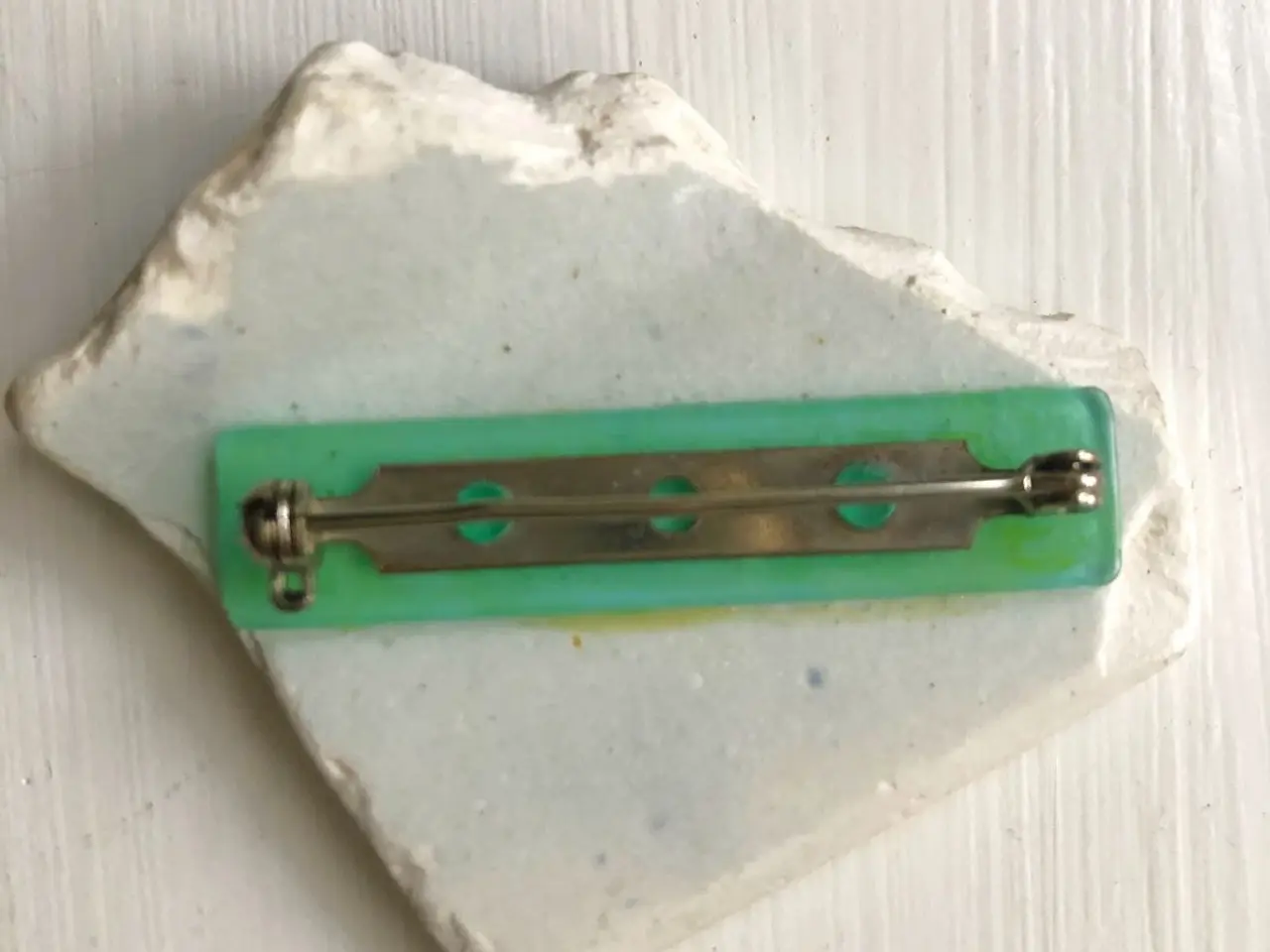 Billede 4 - BROCHE med ANTIK FLISE - håndlavet