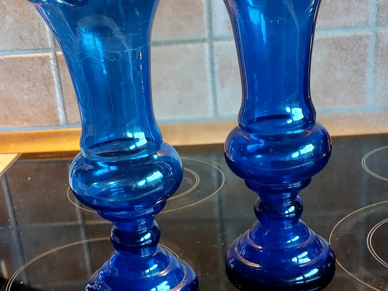 Billede 1 - 1 PAR sjældne BLOMSTERGLAS 1800 tal - samlet pris