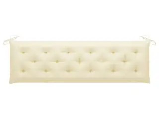 Hynde til havebænk 180x50x7 cm oxfordstof cremehvid