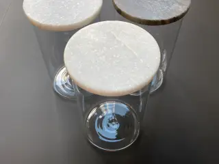 Glas, Opbevaringsglas, Marmor, 3 Stk