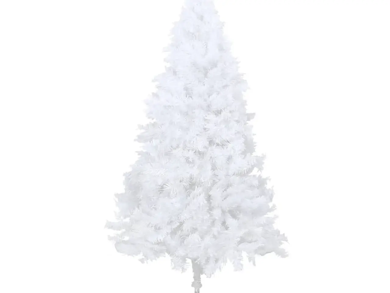 Billede 2 - Kunstigt juletræ med tykke grene 150 cm PVC hvid