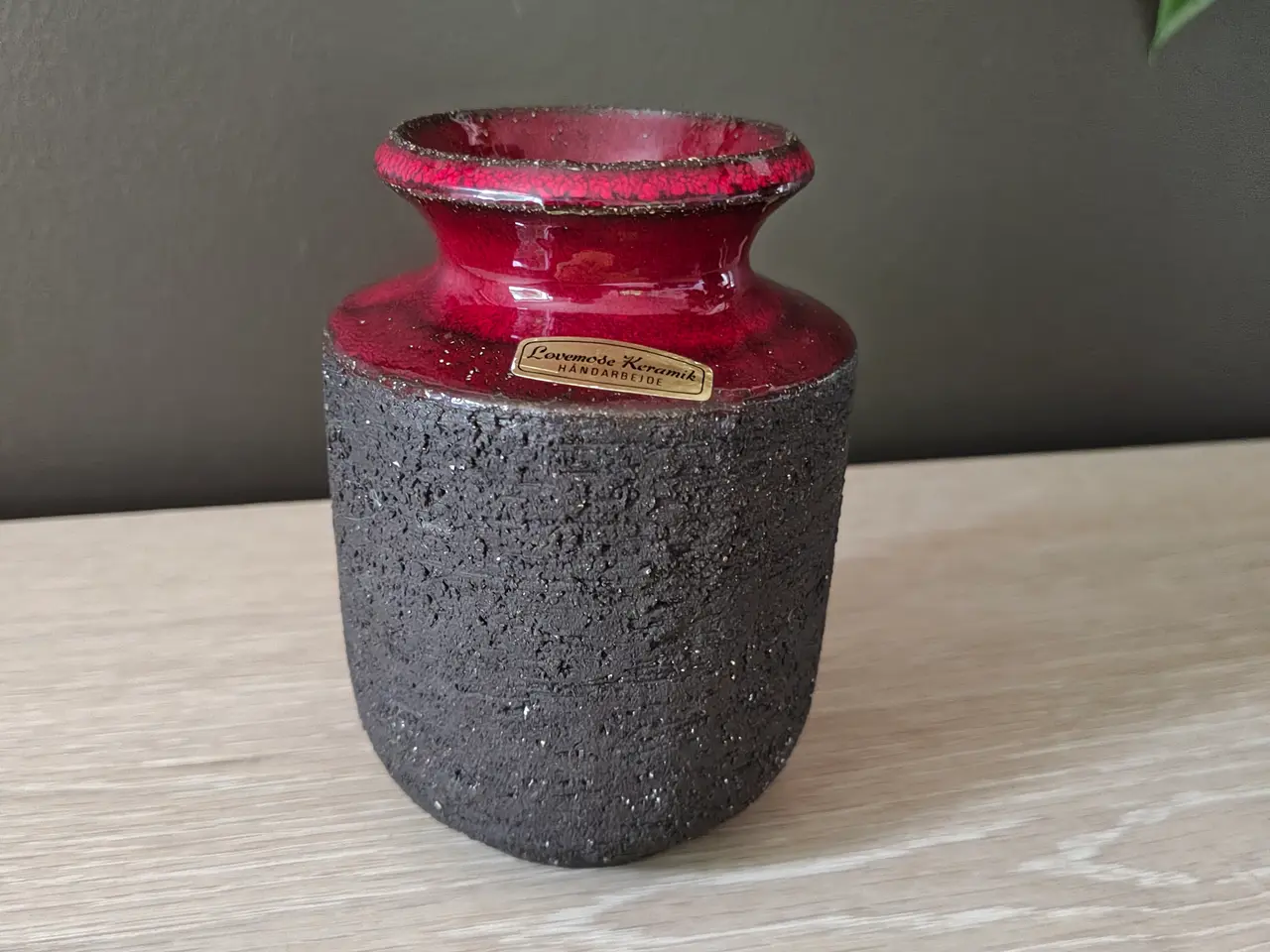 Billede 1 - Flot løvemose keramik vase