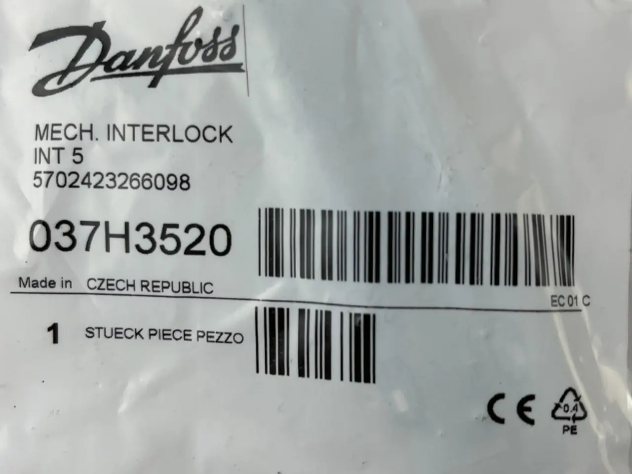 Billede 1 - Danfoss INT 5 Mechanical Interlock 037H3520 for CI