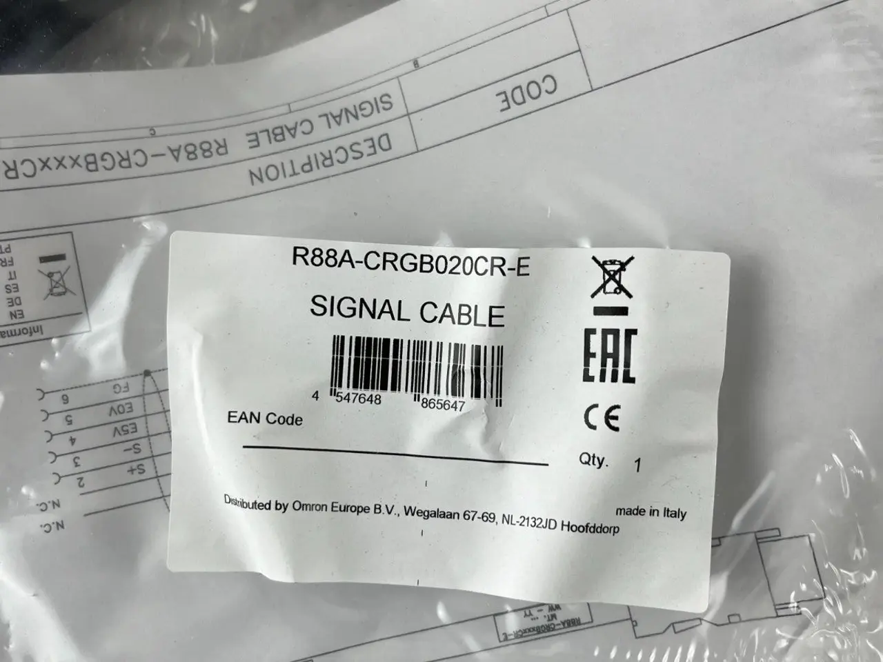 Billede 2 - Omron R88A-CRGB020CR-E servomotor Signal kabel 20