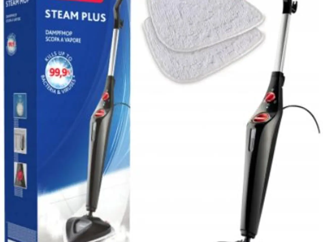 Billede 1 - Damprenser Vileda Steam Plus 3.0 med 2 mikrofiberpuder