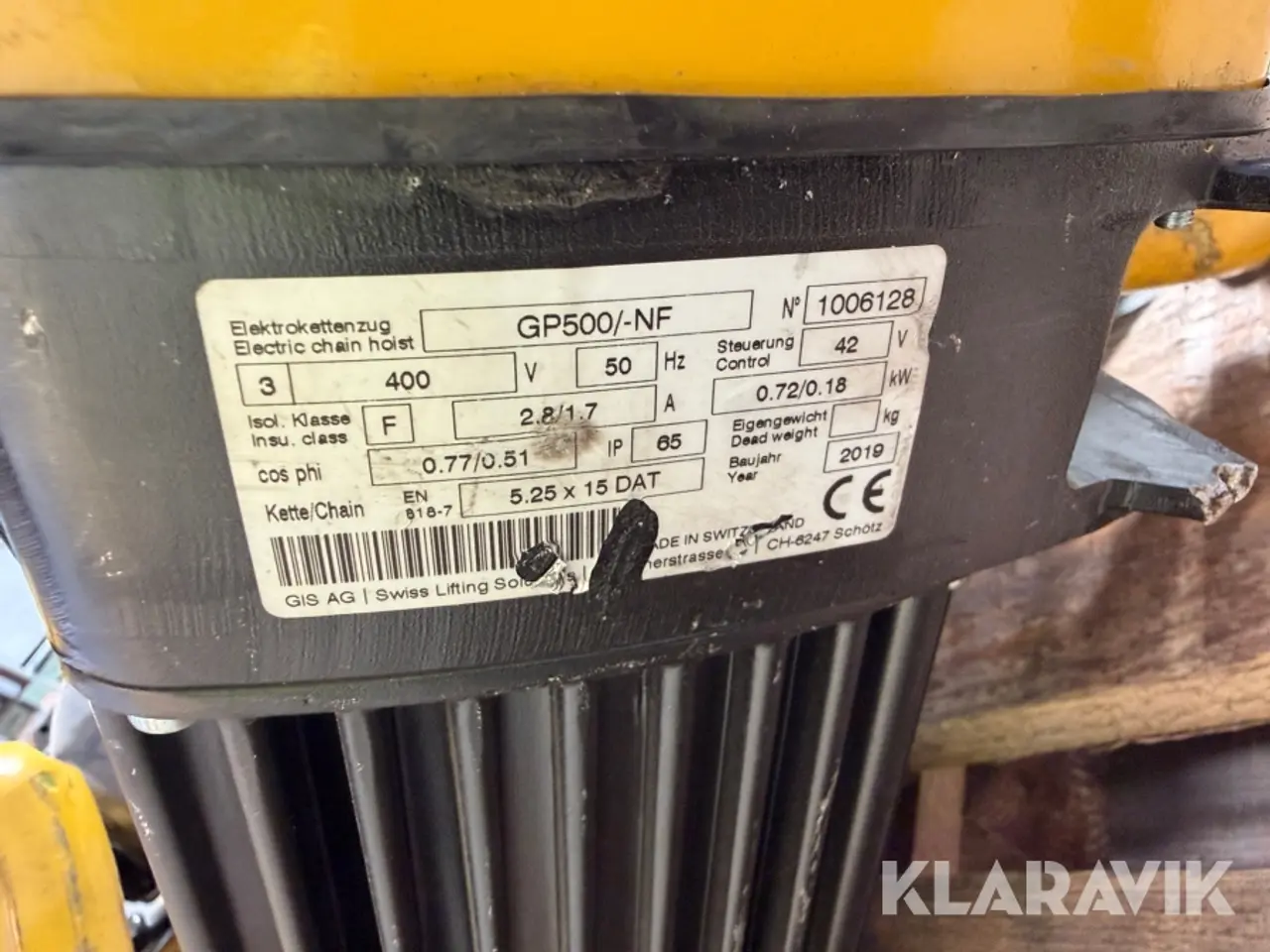 Billede 5 - El-taljer GIS GP500/NF 1250kg - 2 styk