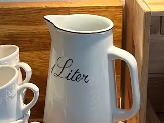Retro IKEA kande – 1 Liter i hvid keramik