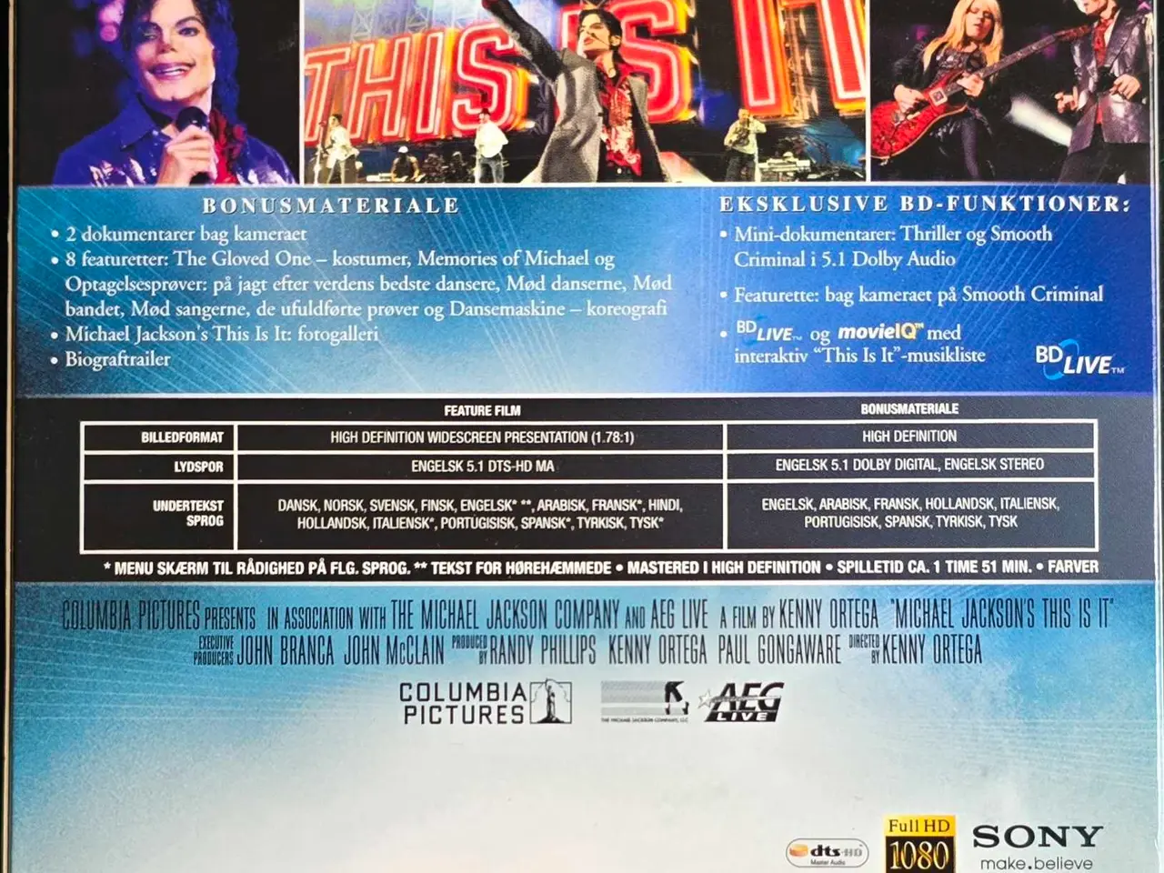Billede 2 - Michael Jackson, bluray: This is it