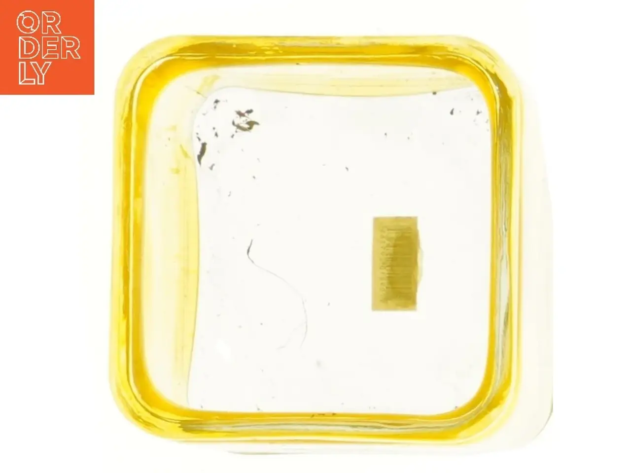 Billede 2 - Gul glasvase (str. 12x12x12 cm)