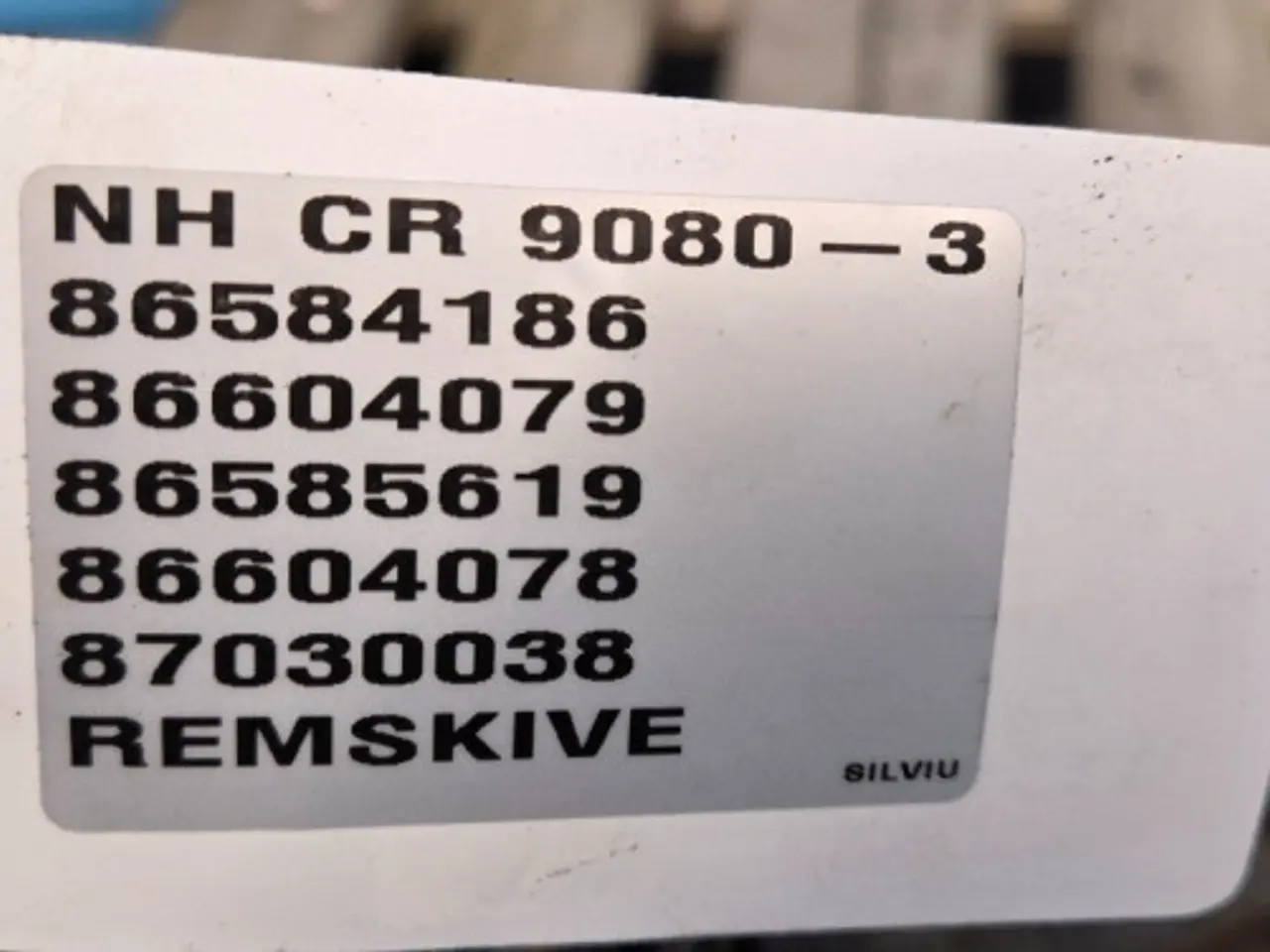 Billede 14 - New Holland CR9080 Variatorskive 86584186