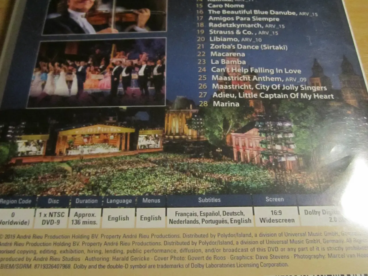 Billede 3 - ANDRE RIEU. Love in Maastricht. DVD.