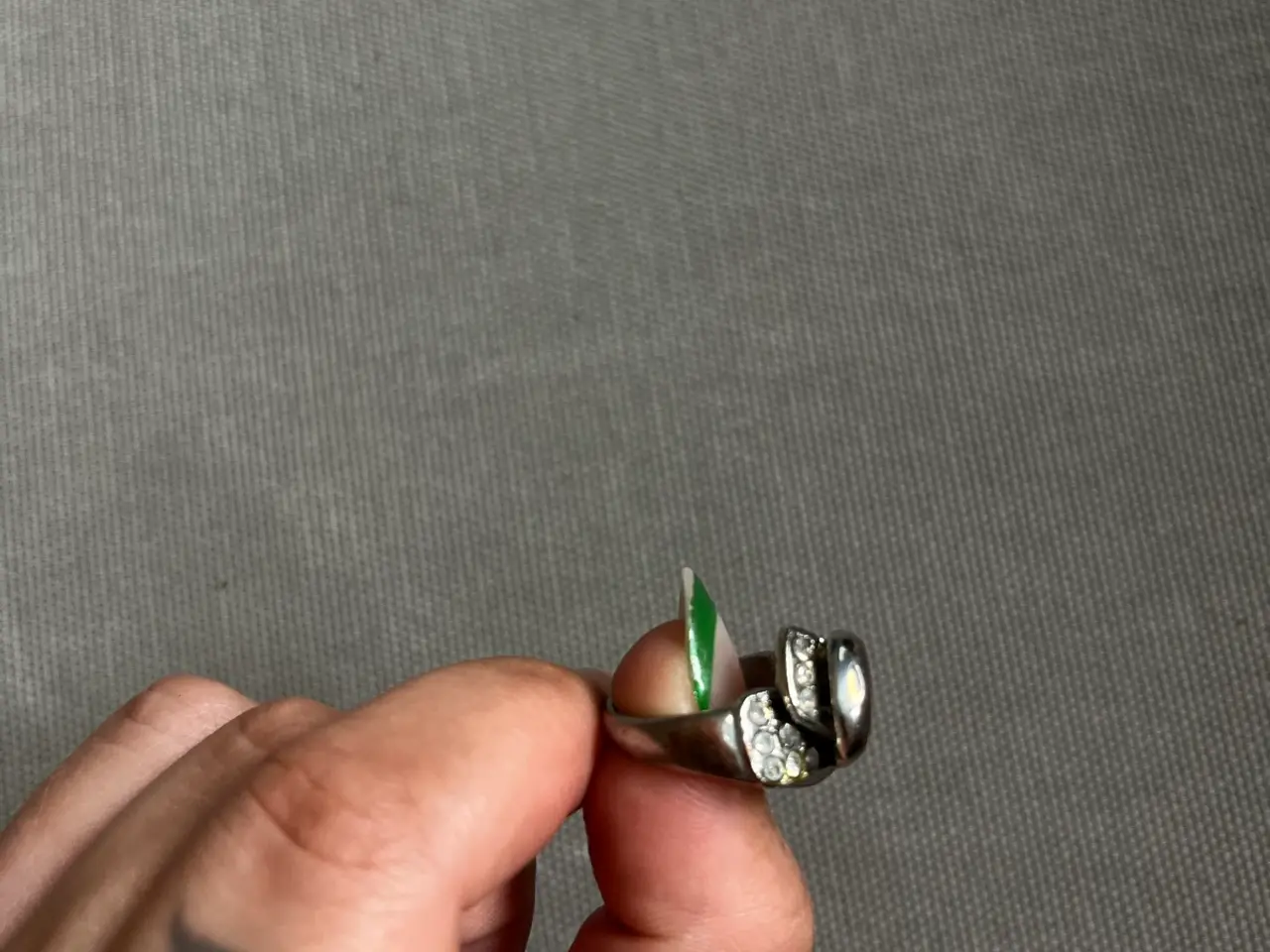 Billede 4 - Bælte ring med sten