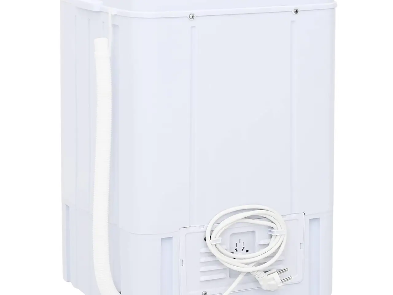 Billede 5 - Mini vaskemaskine 4,6 kg med dehydreringskurv - sort/hvid