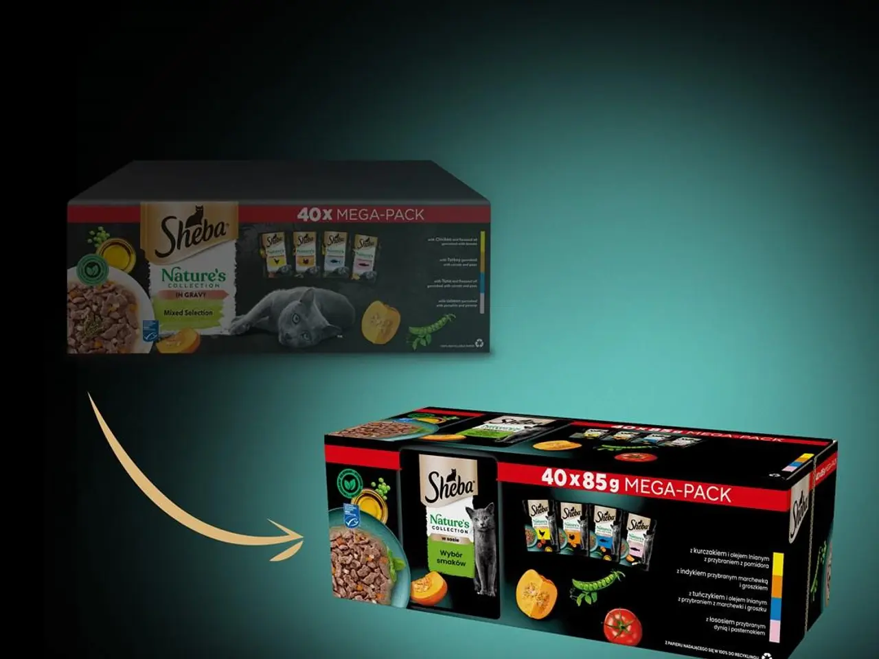 Billede 7 - Vådfoder til voksne katte Sheba Nature's Collection Mix - 40 x 85 g