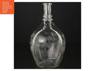 Vand/vin karaffel i glas. Holmegaard. Højde 22 cm