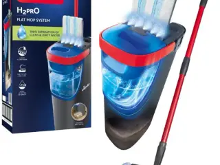 Gulvmoppe flad - Vileda H2Pro med spand
