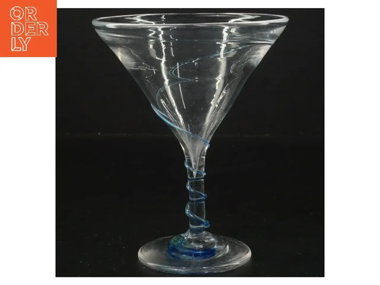 Billede 1 - Cocktailglas med spiral (str. Ø 12,5 cm længde 16 cm)