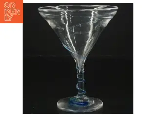 Cocktailglas med spiral (str. Ø 12,5 cm længde 16 cm)