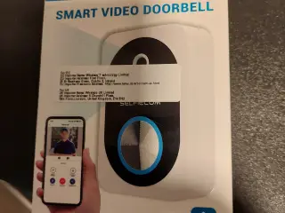 1 sæt smart visuel dørklokke, 2,4 GHz Wifi trådløs
