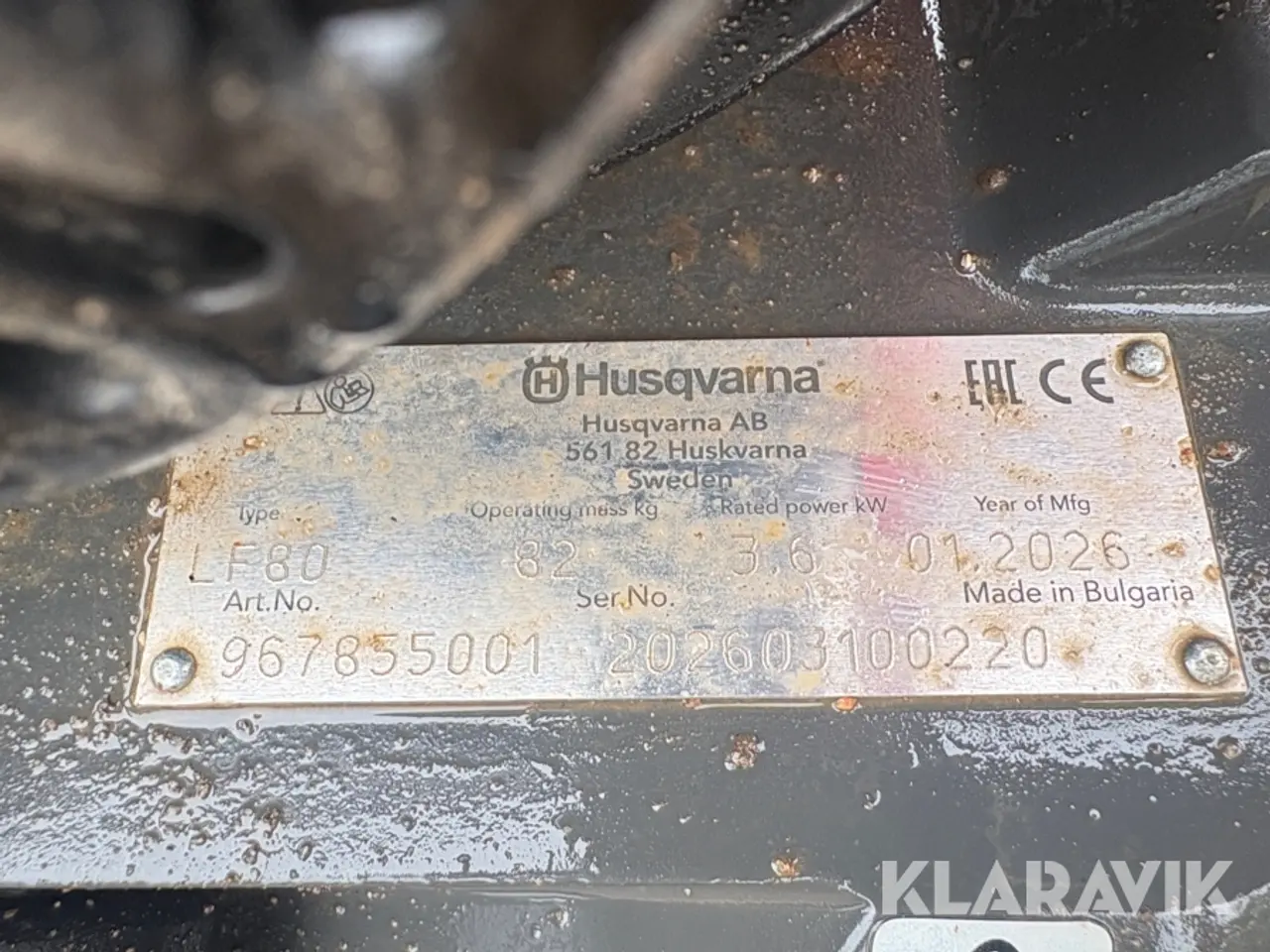 Billede 5 - Pladevibrator Husqvarna Lf80