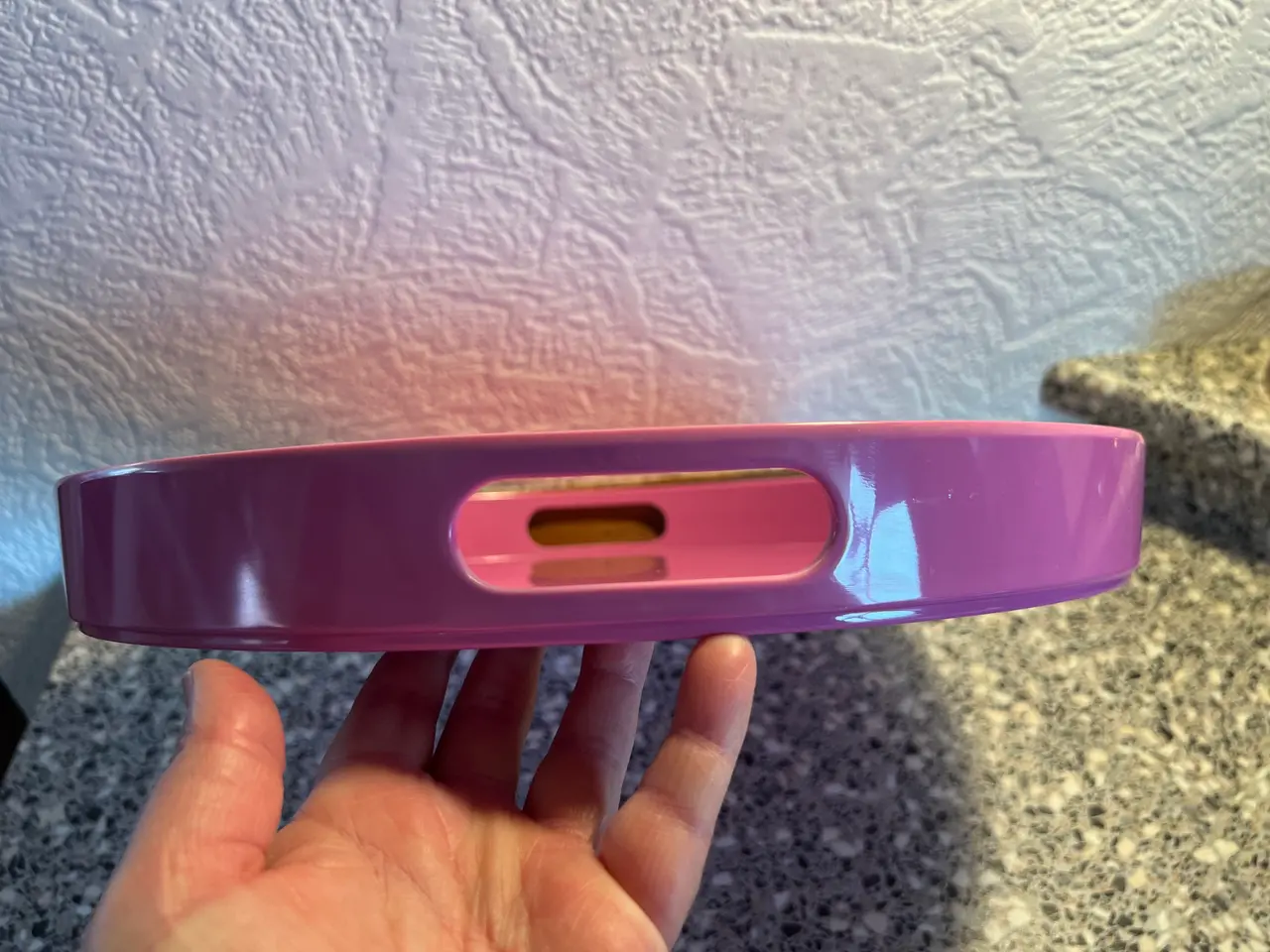 Billede 3 - Hot Pink Serveringsbakke. Rund. 