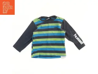 Langærmet bluse med striber fra Hummel (str. 92)