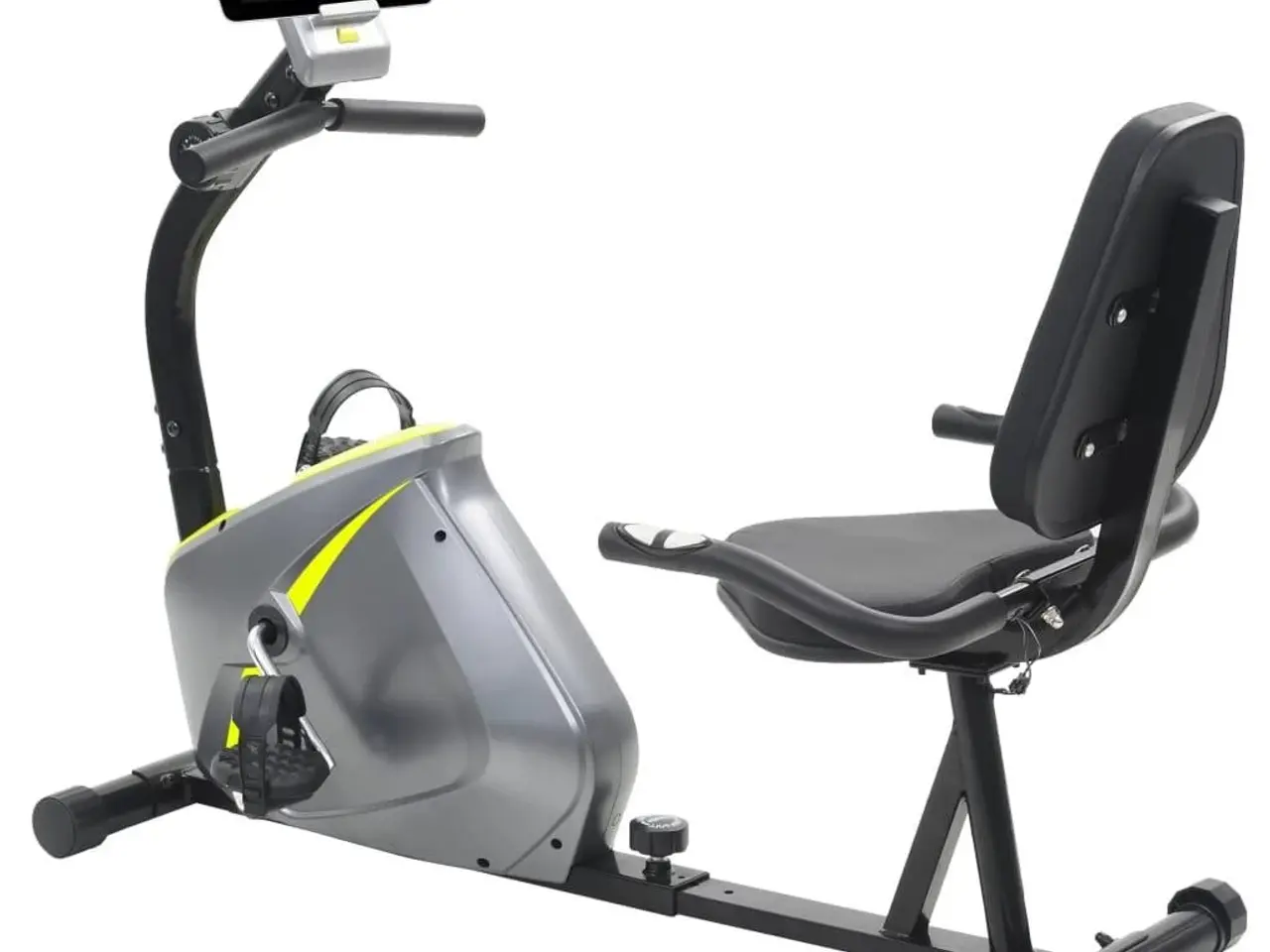 Billede 1 - Liggende motionscykel med pulsmåler - grå/gul