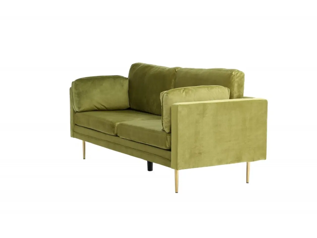 Billede 14 - Boom Sofa Grøn Velour med messingfarvet stålben