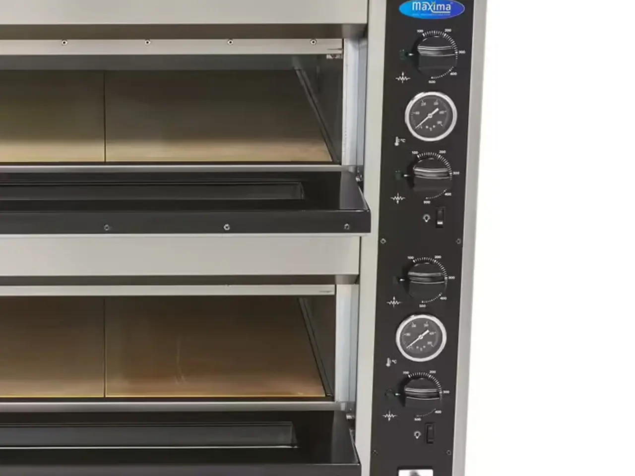 Billede 4 - Deluxe Dobbelt Pizzaovn 4 + 4 x 30 cm – 400 V