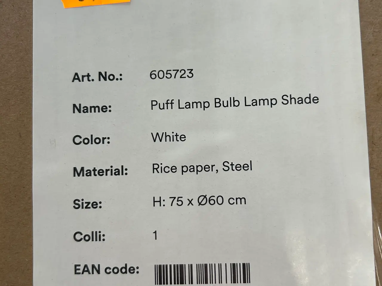 Billede 1 - Puff Lamp Bulb Lamp shade NORMANN COPENHAGEN