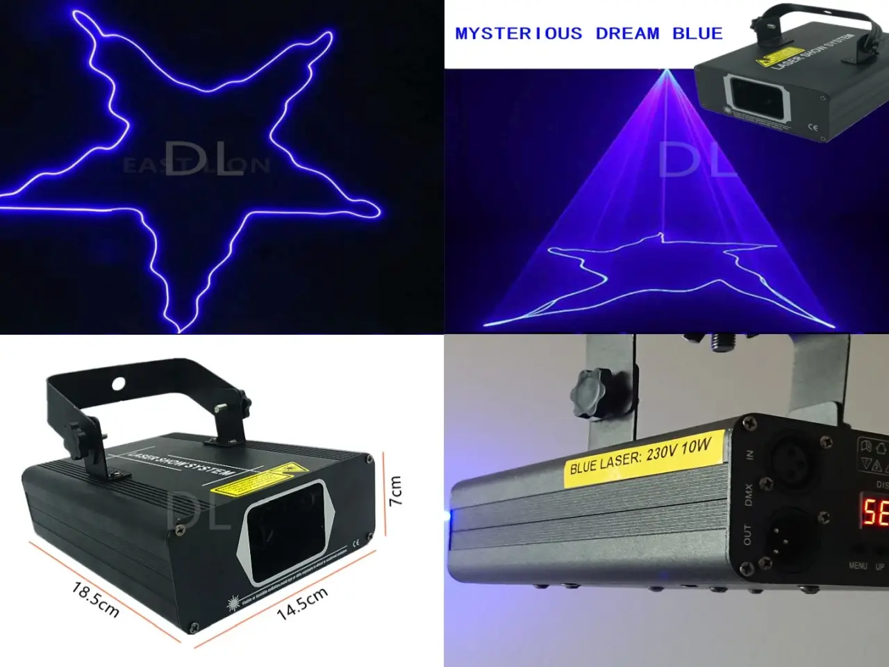 Billede 10 - Udlejes - LASER LIGHT BLUE Beam Line 10 Watt.