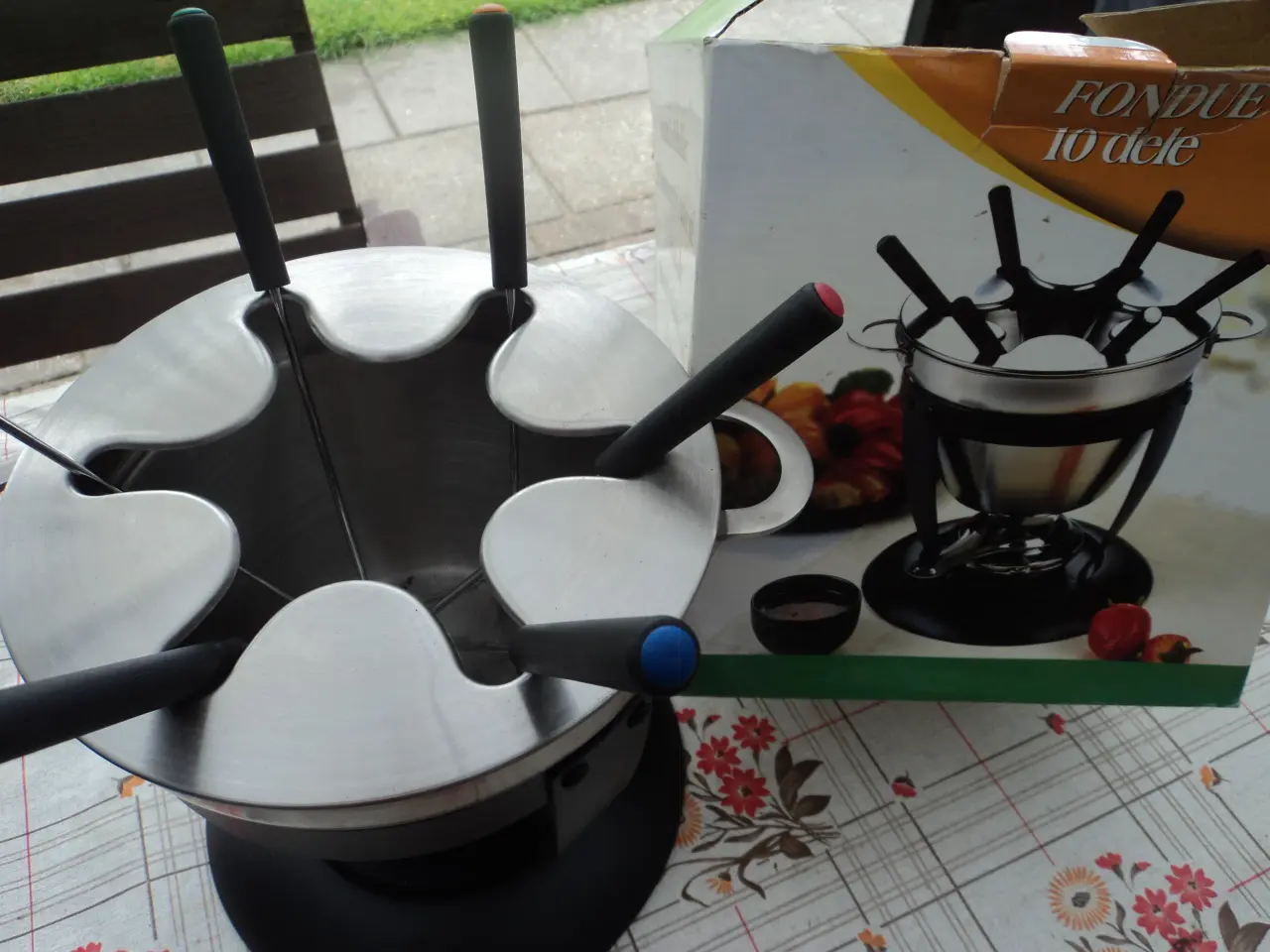 Billede 1 - 2 l fonduegryde i rustfrit stål.