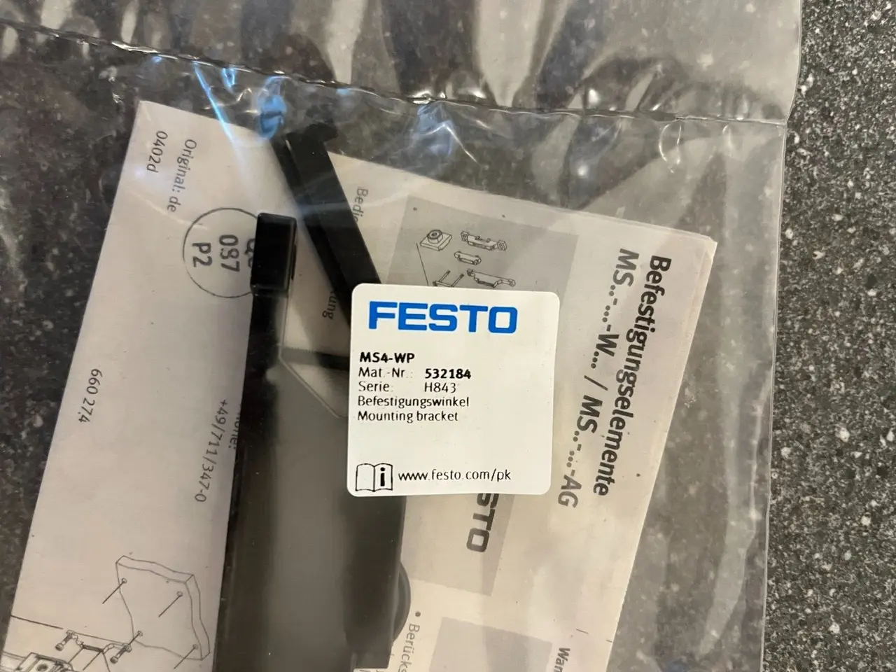 Billede 4 - Festo MS4-WP Mounting Bracket Kit 532184 - ny